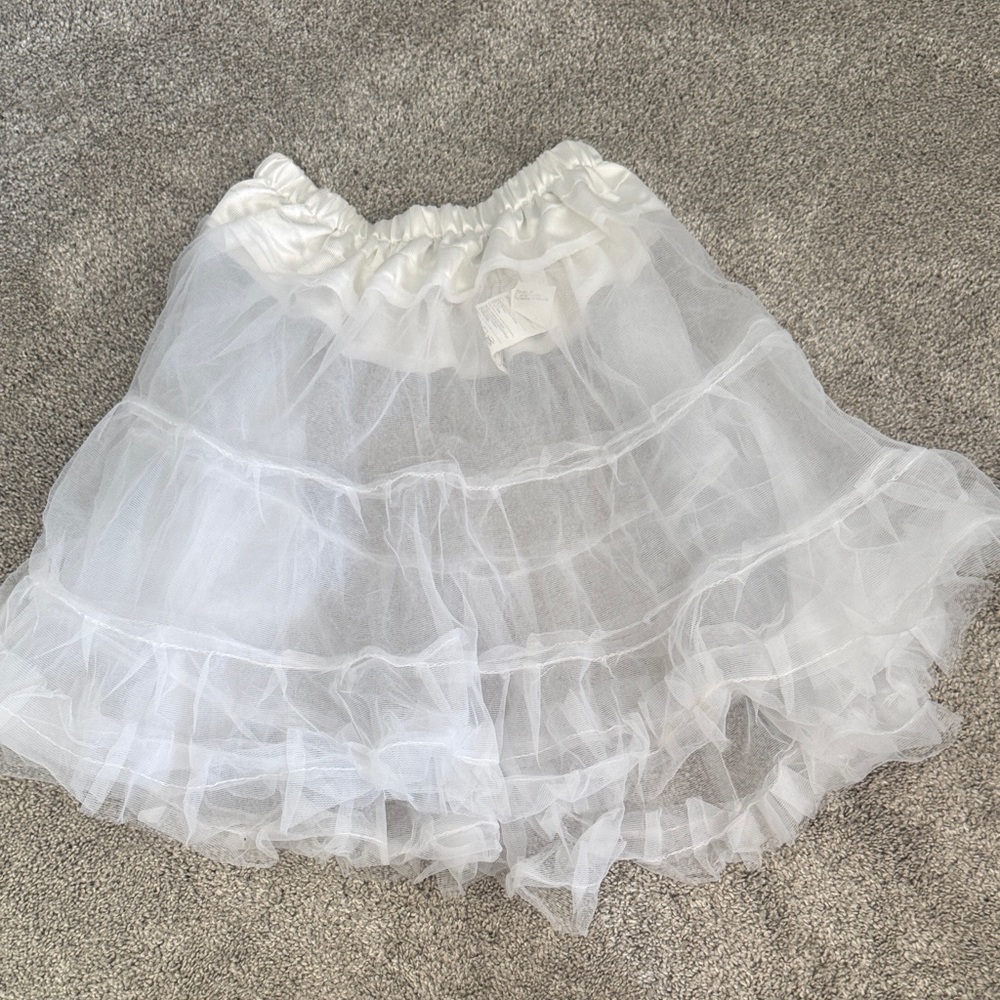 White Tulle mini Skirt